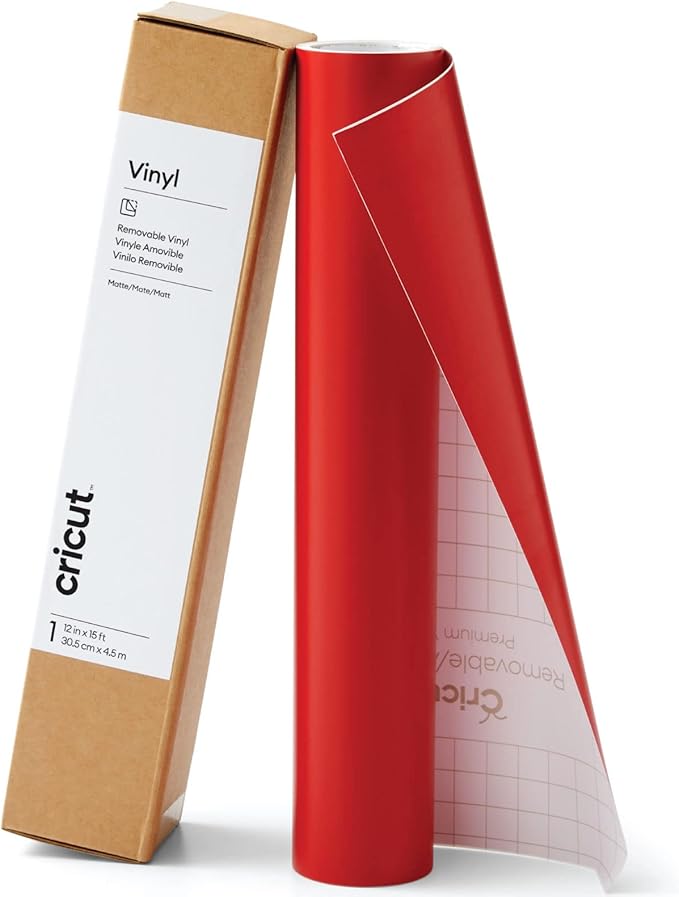 Cricut Premium Removable Vinyl, Cardinal Red, No-Residue Easy Removal up to 2 by Unknown