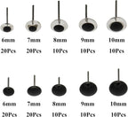 140Pcs Needle Felting Eyes 6-10mm mini Glass Black - Image 2