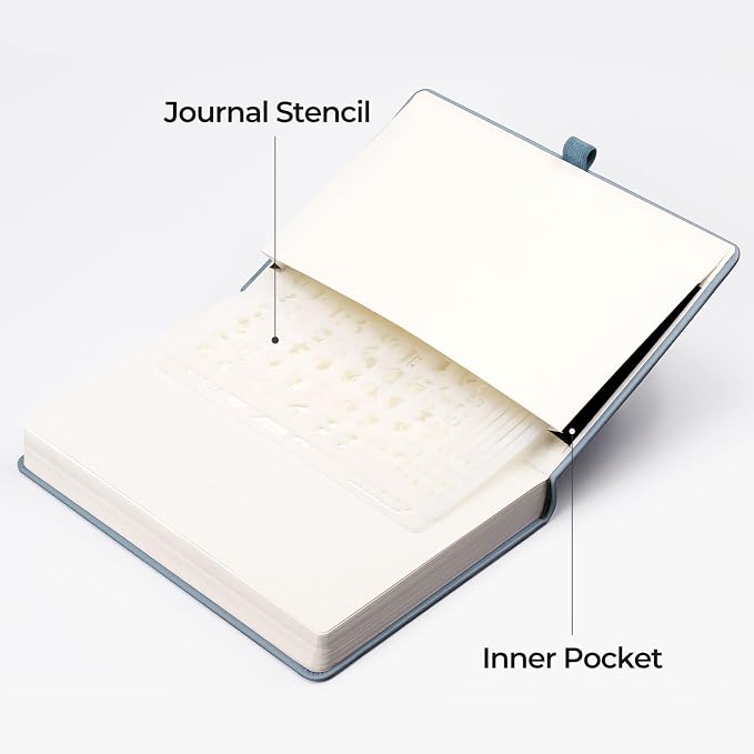 EMSHOI Dotted Journal Notebook, 320 Pages, A5 Size | Leather Hardcover - Image 5