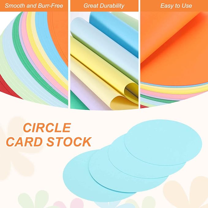 MECCANIXITY 24 Pcs Circle Card Stock, 2 Inch Round Cutouts Paper Thick - Image 3