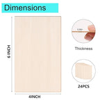 24 Pack Basswood Sheets 4x6 x 1/16 Inch Thin Plywood Balsa Wood Sheets - Image 2
