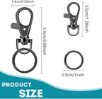 100 Pcs Keychain Hooks with Key Rings, Keychain Clip Hooks with Rings - Image 2