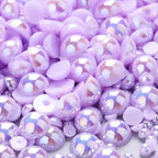 1000PCS Mixed Sizes 3/4/5/6/8/10mm Flatback Half Round Pearls Gems by Unknown