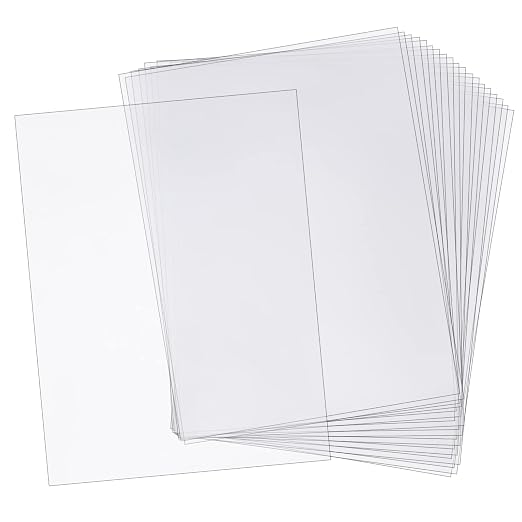 AHANDMAKER 20 Pcs Clear PVC Flexible Plastic Board Sheet, 8.25 x 11.75 inch by AHANDMAKER