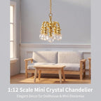 Dollhouse Miniature Chandelier 1:12 Scale Chrystaline Chandelier Pendant 5 Head - Image 6