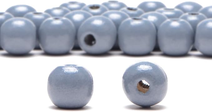 AD Beads Wood Spacer Loose Wooden Craft Beads Big Hole Beads Assorted - Image 2