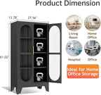 61"H Metal Display Cabinet - Image 2