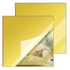 12x12 Inches Deep Gold Mirror Acrylic Sheet – 2 Pcs Reflective Acrylic Panel by SAKRNIC