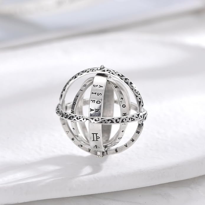 JAJAFOOK Astronomical Sphere Ball Deformation Ring Cosmic Finger Ring Lover - Image 4