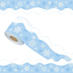 69ft Winter Snowflake Border，Scalloped Rolle Trim Light Blue Classroom Borders by WUYUEJXI