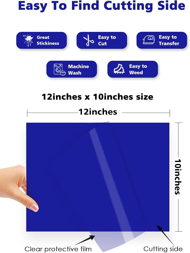 Blue Heat Transfer Vinyl Bundle - Image 4