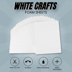 24 Ct Sheets White EVA Cosplay Foam in 9” x 12’’ Sheets; High Density Thick - Image 2