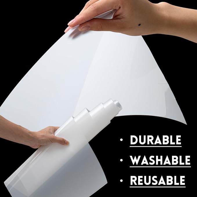 Frienda 12 Inches x 80 ft 6 Mil Rolls Blank Stencil Sheets Acetate Sheets Clear - Image 3