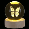 MAIBAOTA 3D Butterfly Decor Crystal Ball 2.4 Inches Glass Ball Butterfly Gifts by MAIBAOTA