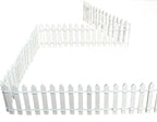 Fairy Garden Miniature Fence Accessories: Decorative White Wooden Picket Fence by Unknown