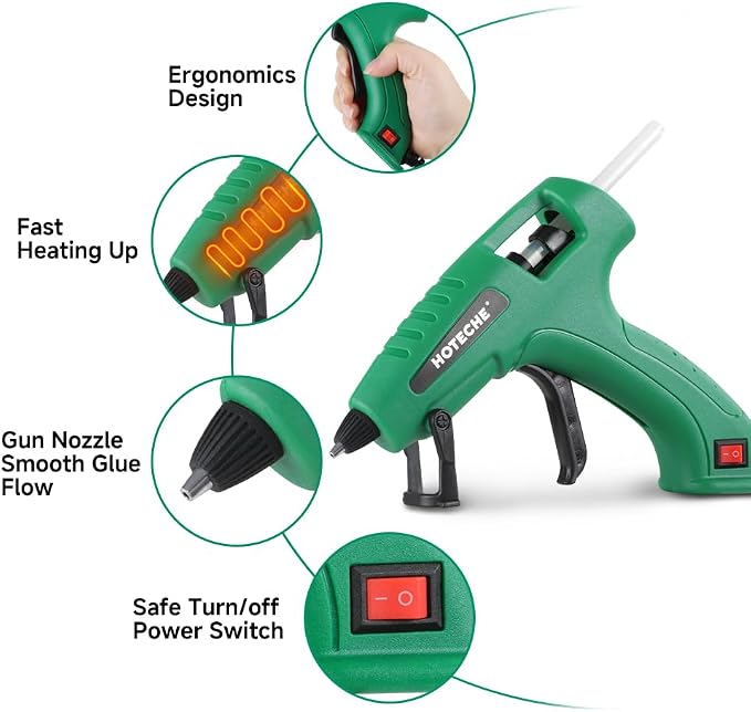 Hoteche 20W Hot Glue Gun Fast Preheating Glue Gun - Image 4
