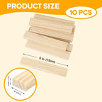 Wood Strips 1/2"x 1" x 6", Unfinished Flat Lumber Pine Pieces - Image 2