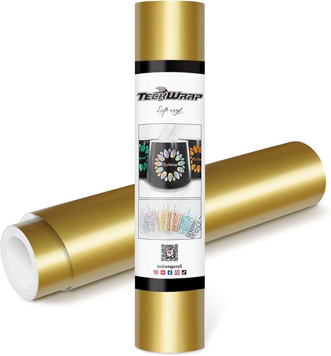 TECKWRAP Gold Adhesive Vinyl Glossy Gold Vinyl Wrap Matte Gold Vinyl Permanent by TECKWRAP