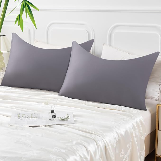 Curved Pillow Case Queen Size, Side Sleeper Pillow Cases Cover Cooling Rayon - Image 7