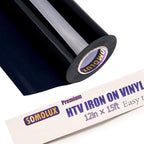 SOMOLUX HTV Matte Black Iron on Vinyl Compatible by SOMOLUX