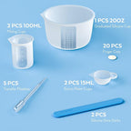 Large Silicone Resin Measuring Cups Tool Kit - Image 2
