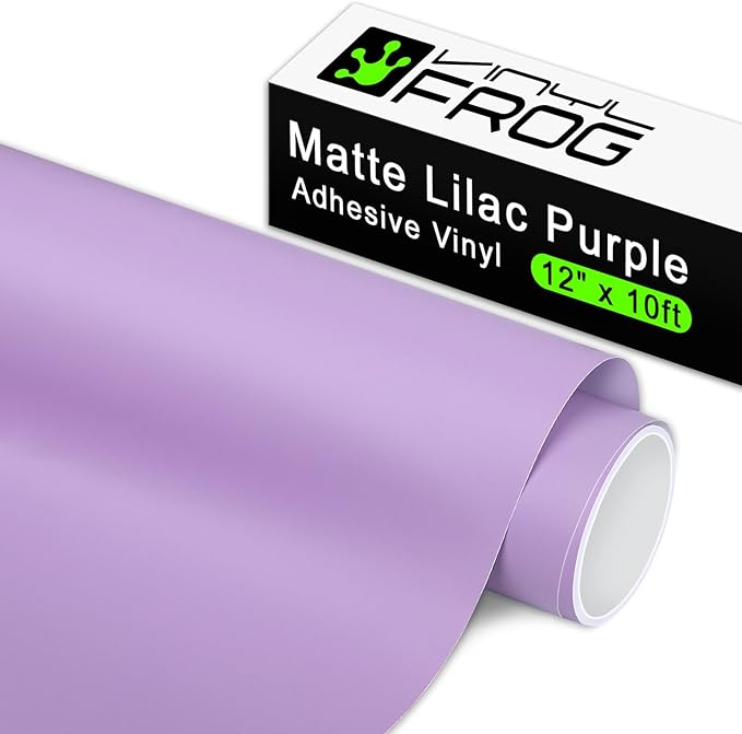 VINYL FROG Matte Lilac Purple Permanent Vinyl Roll 12" x10ft 001 Vinyl | Purple by VINYLFROG