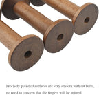 HAHIYO 3Inch/7.5cm 3PCs Light Brown Color Wood Spool - Image 5