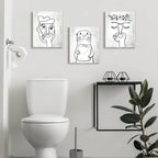 6 Pack Reusable Bathroom Stencils - Image 6