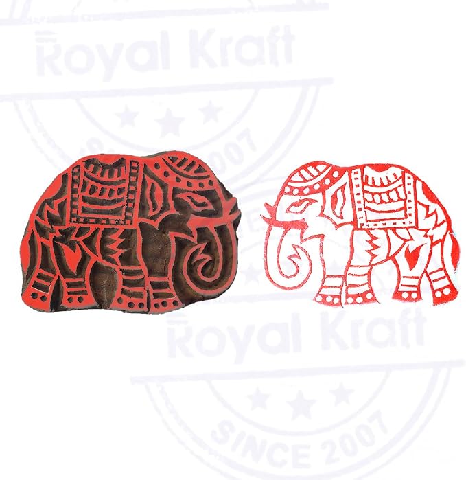 Royal Kraft Wooden Stamps DIY Fabric, Henna Printing Blocks THDtag064 - Image 4