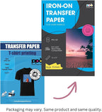 PPD 10 Sheets 11x17" Iron-on Heat Transfer Paper Dark Fabrics Inkjet | Vibrant - Image 2