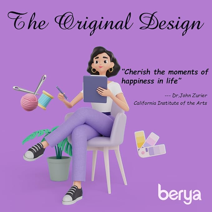 BERYA Embroidery Kit for Beginners, Flowers and Leaves Embroidery Practice Kit - Image 4