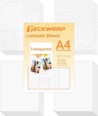 TECKWRAP Laminating Sheets Clear Vinyl Laminate Sheets Sticker Paper by TECKWRAP