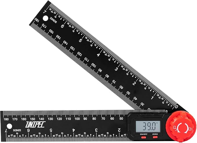 Digital Angle Finder Protractor, Angle Finder Ruler, 7inch 200mm, Angle by UNIPEC