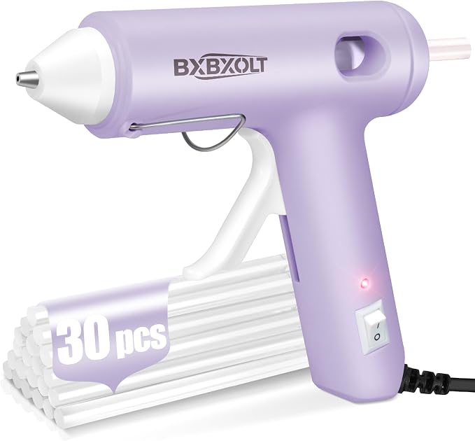 30W Dripless Hot Glue Gun Kit, Fast Heat Nozzle by BXBXOLT