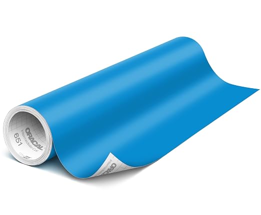 ORACAL 651 Matte Sky Blue Vinyl Durable Roll Easy to Weed Permanent Adhesive by Orafol