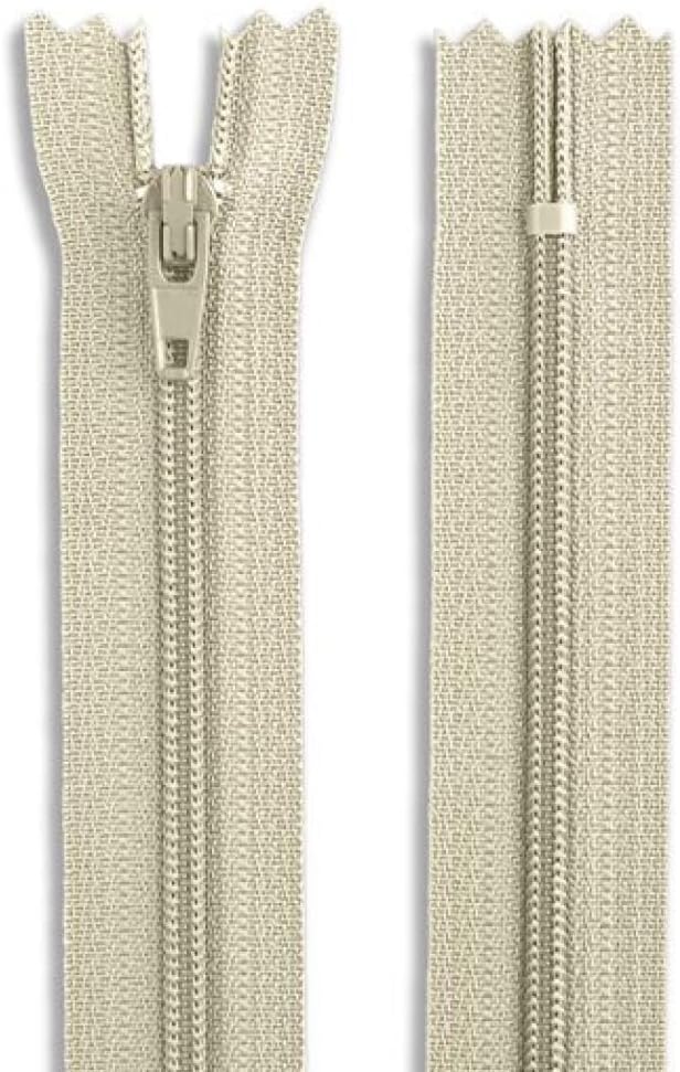 30 Inch Nylon Coil Zipper Natural Color, Non Separating Closed-End Sewing Zipper - Image 3