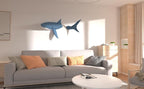 Shark on Wall Paper Sculpture, Left Side, Pre-cut DIY Papercraft Kit, Handmade - Image 6