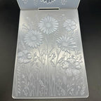 3D Plastic Embossing Folder Template Sunflowers and Flowers Texture 5x7 Inch - Image 7