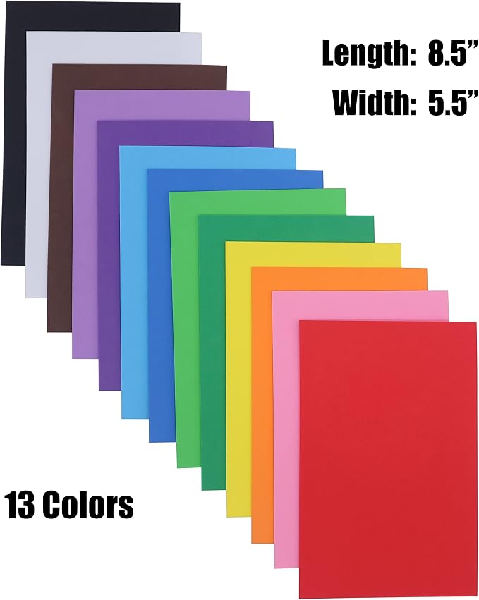 OISAKLD 104 Pack EVA Color Foam 5.5x8.5 inch EVA Craft Foam 2mm EVA Foam Sheets - Image 2