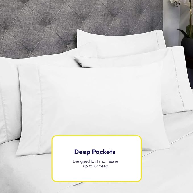 Queen Sheets White - Image 5