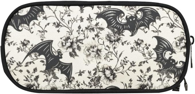 ANANGTEE Bat Flowers Pencil Pouch Case - Image 4