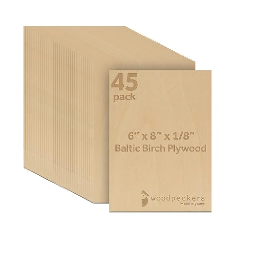 Baltic Birch Plywood, 3 mm 1/8 Craft Wood, B/BB Grade Baltic Birch Sheets by Woodpeckers