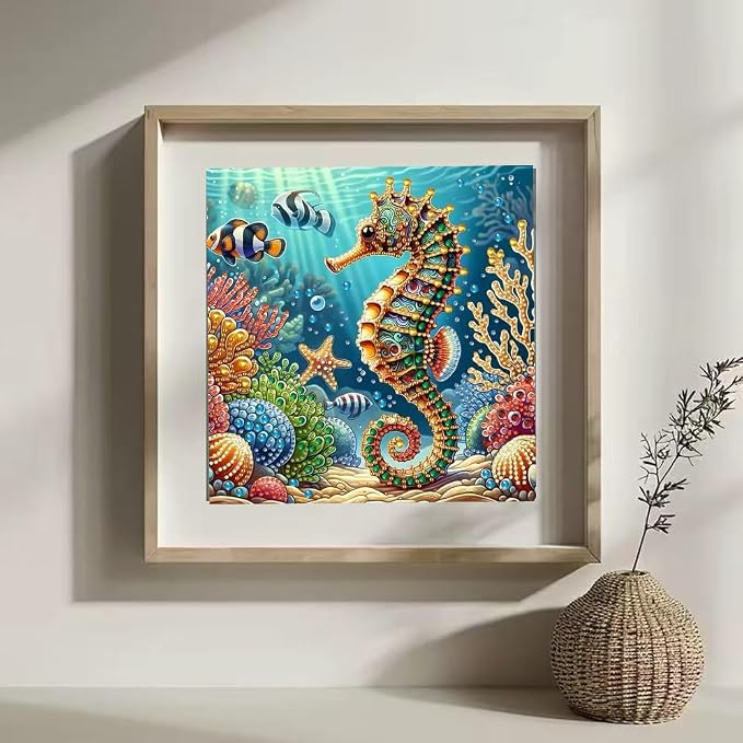 ZQEATRY Seahorse Coral Reef Special Shape Diamond Art Kits - Image 5
