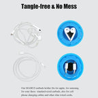 MAIRUI Wired Earbud Case Earphone Headphone Cord Organizer Earbuds Wrap Soft - Image 4