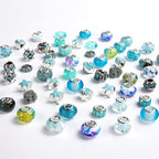 Aipridy European Large Hole Beads, Colorful Glass Charm Beads Set - Image 2