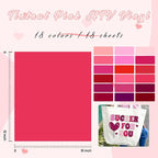 Tintnut Pink Heat Transfer Vinyl, 18 Sheets 12×10in Iron on Vinyl | Romantic - Image 2