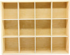 13.4''x10.6''x2'' Wooden Storage Divider Box Showcase Display Box | by LONGTAO