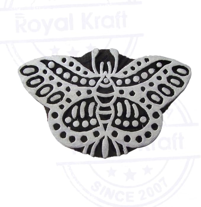 Royal Kraft Wooden Stamps DIY Fabric, Henna Printing Blocks THDtag039 - Image 3