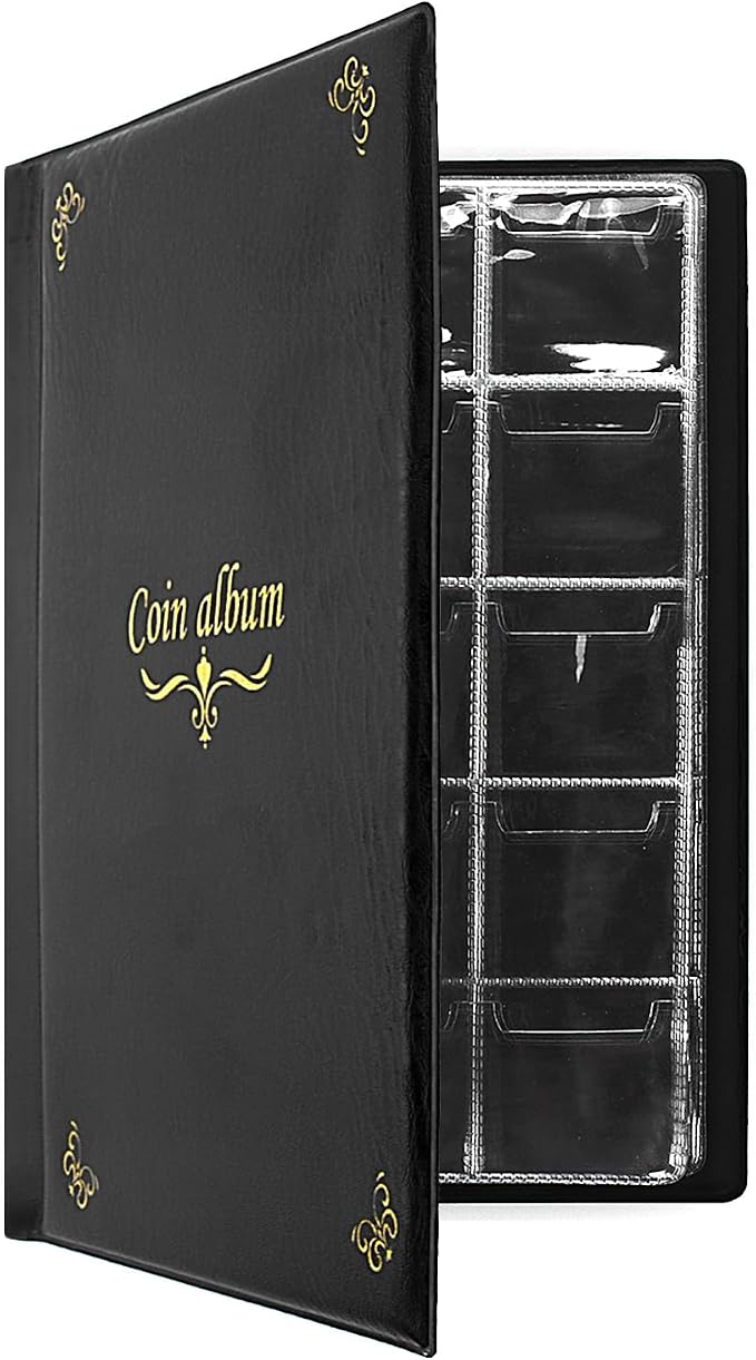 150 Pockets Coin Album, Penny Collecting Book, Souvenir Coins Collection Holder by CenterZ