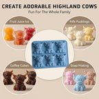 Mini Highland Cow Ice Cube Mold – 3D Cute Cattle Silicone Tray, Reusable Ice - Image 6